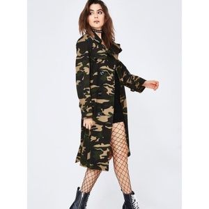 Outta Sight Camo Trench Coat